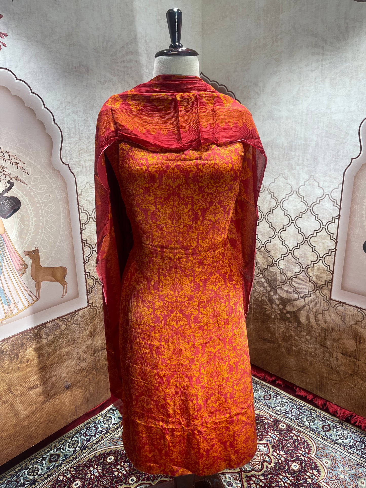 Chinon Chiffon Suits with Dupatta
