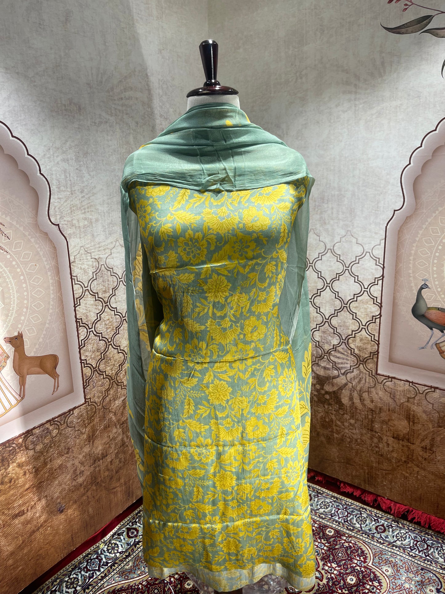 Chinon Chiffon Suits with Dupatta