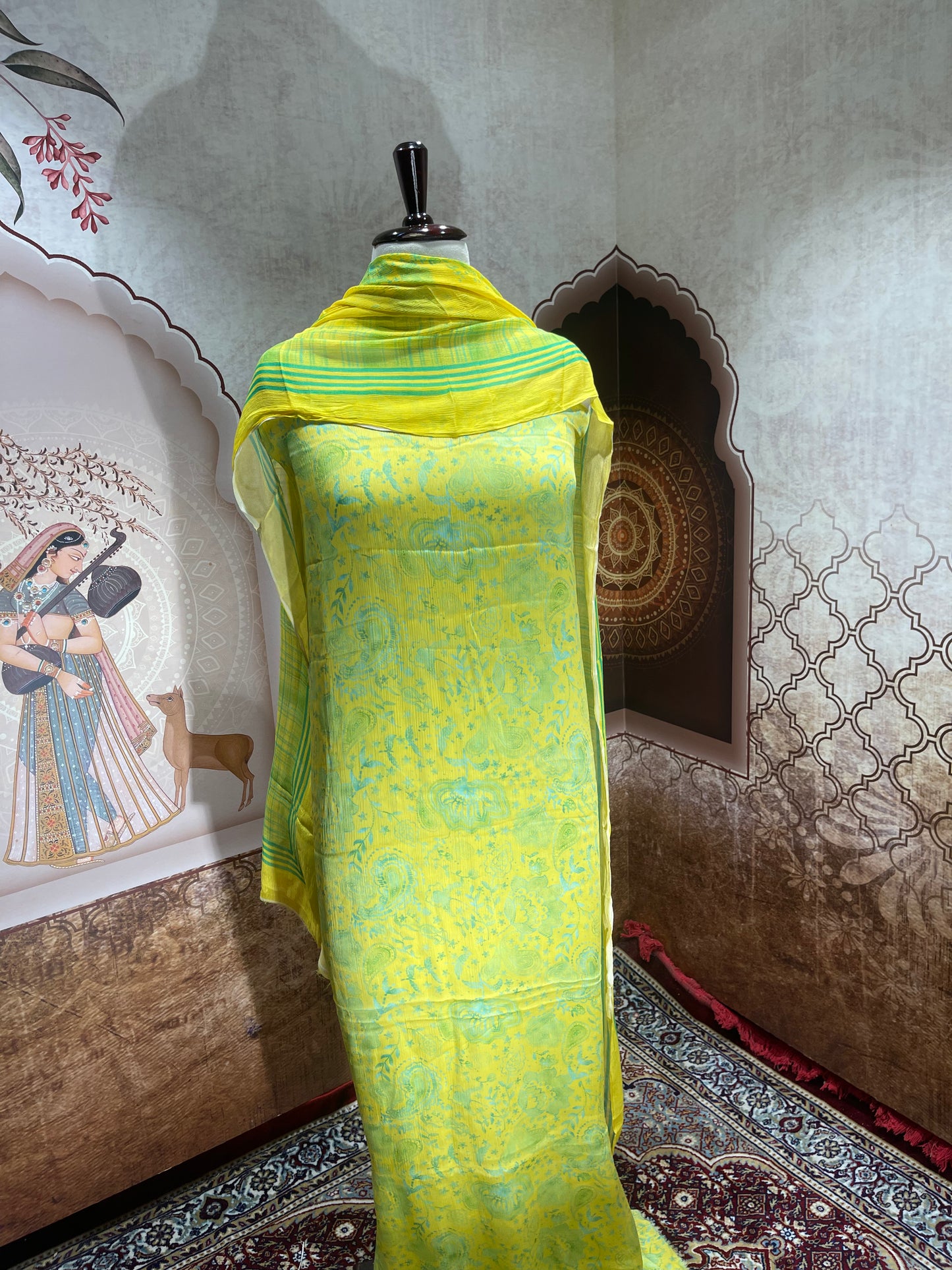 Chinon Chiffon Suits with Dupatta