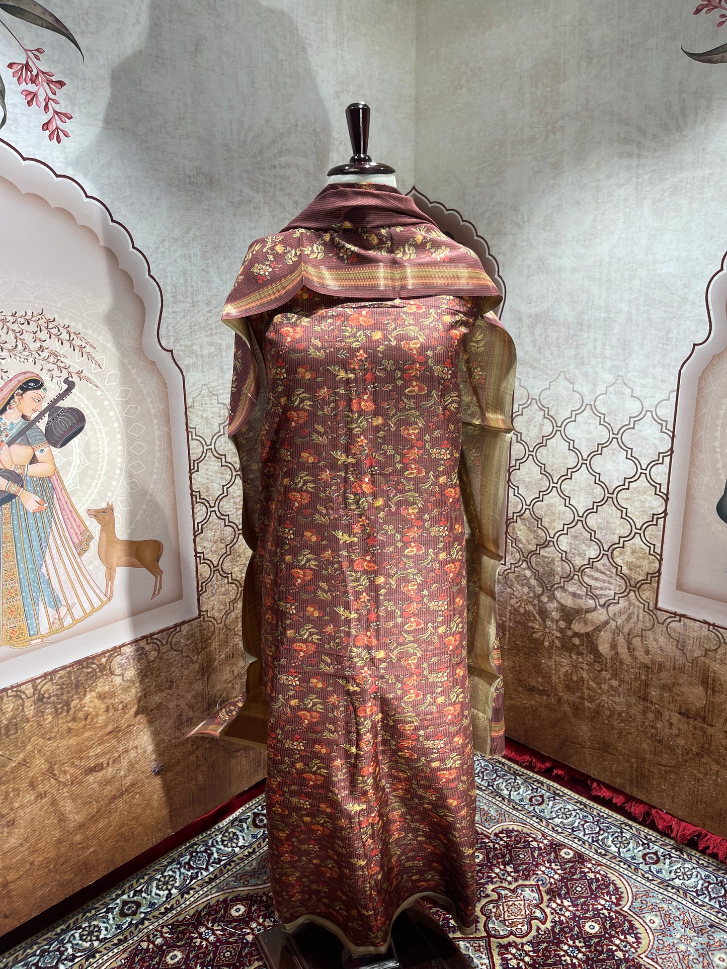 Chinon Chiffon Suits with Dupatta