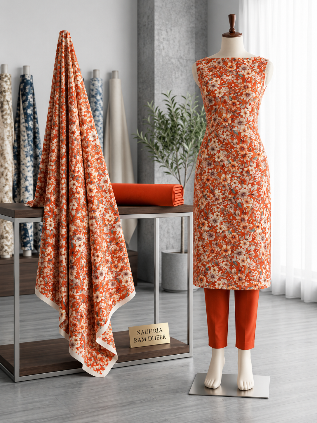 Cotton Print Unstitched Suit