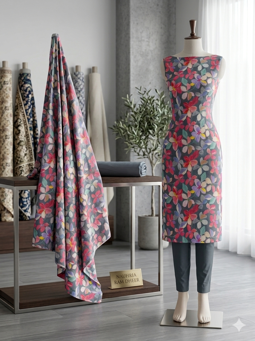 Cotton Print Unstitched Suit