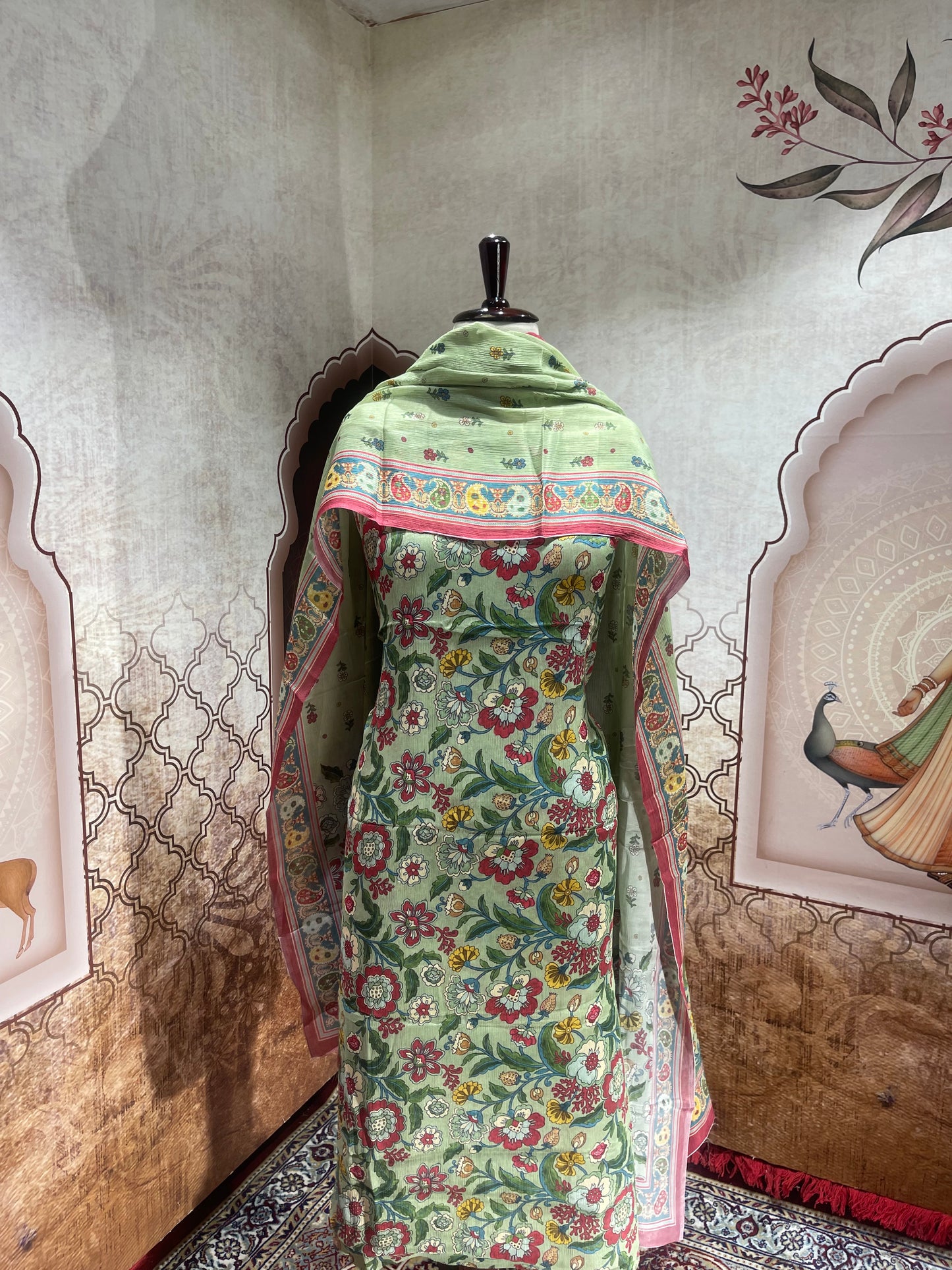 Chinon Chiffon suit with Dupatta