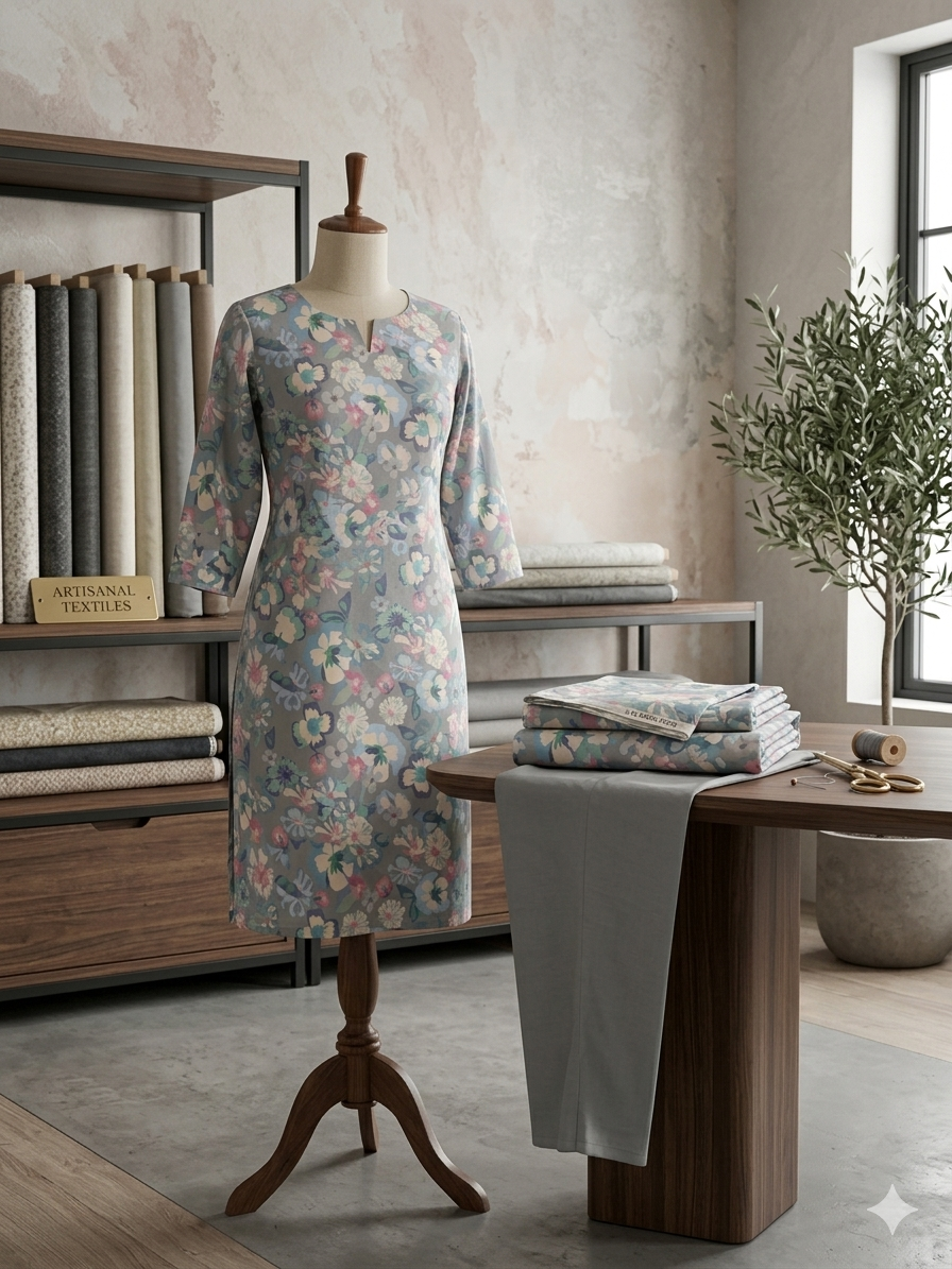 Cotton Print Unstitched Suit