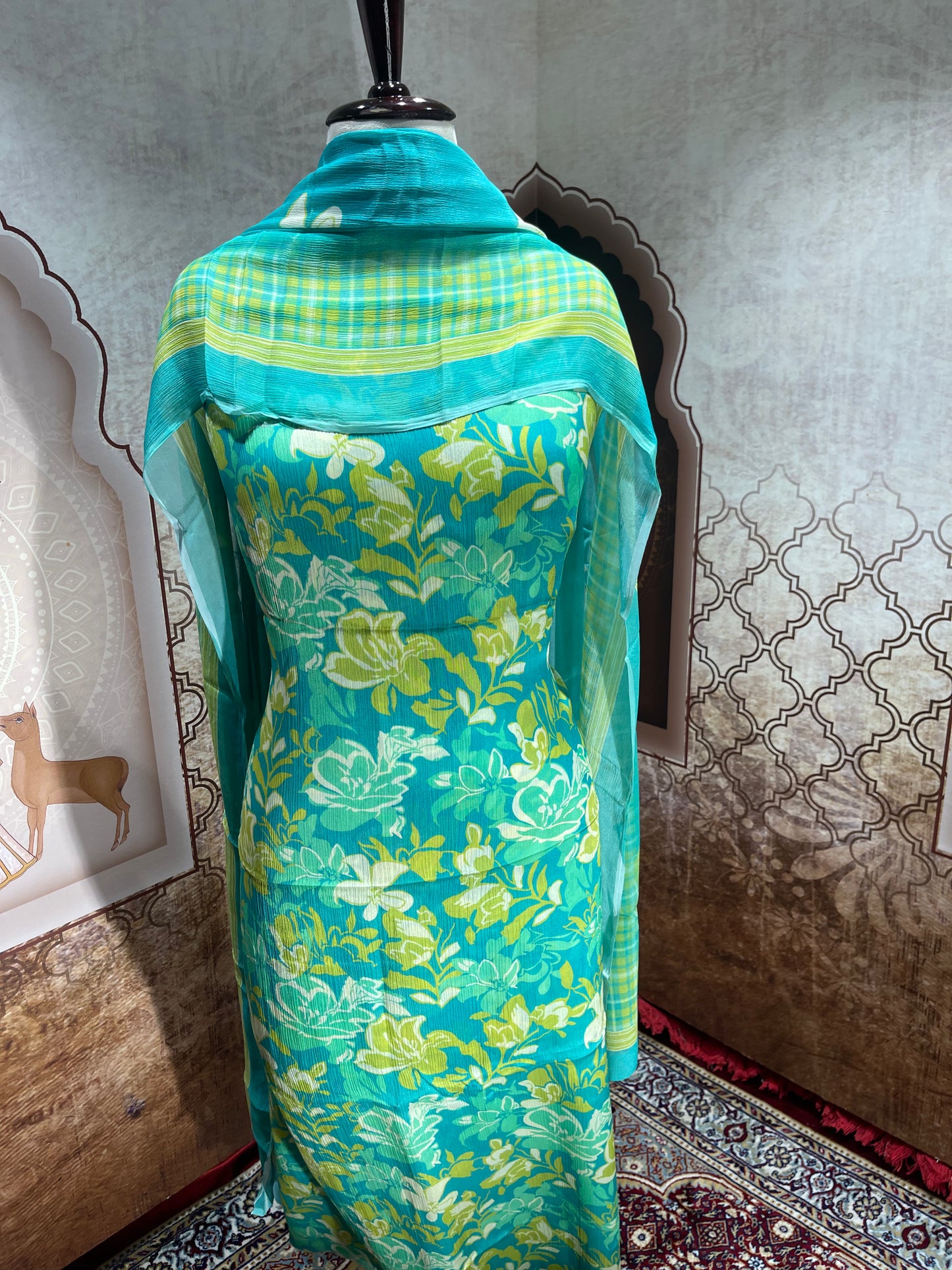Chinon Chiffon Suits with Dupatta