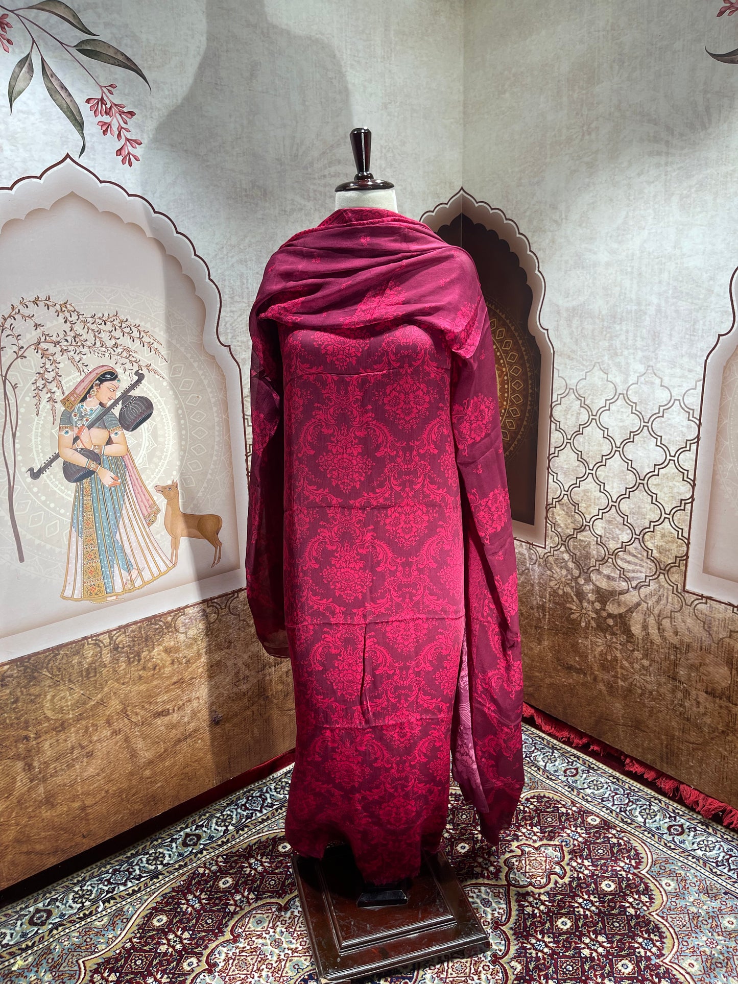 Chinon Chiffon Suits with Dupatta