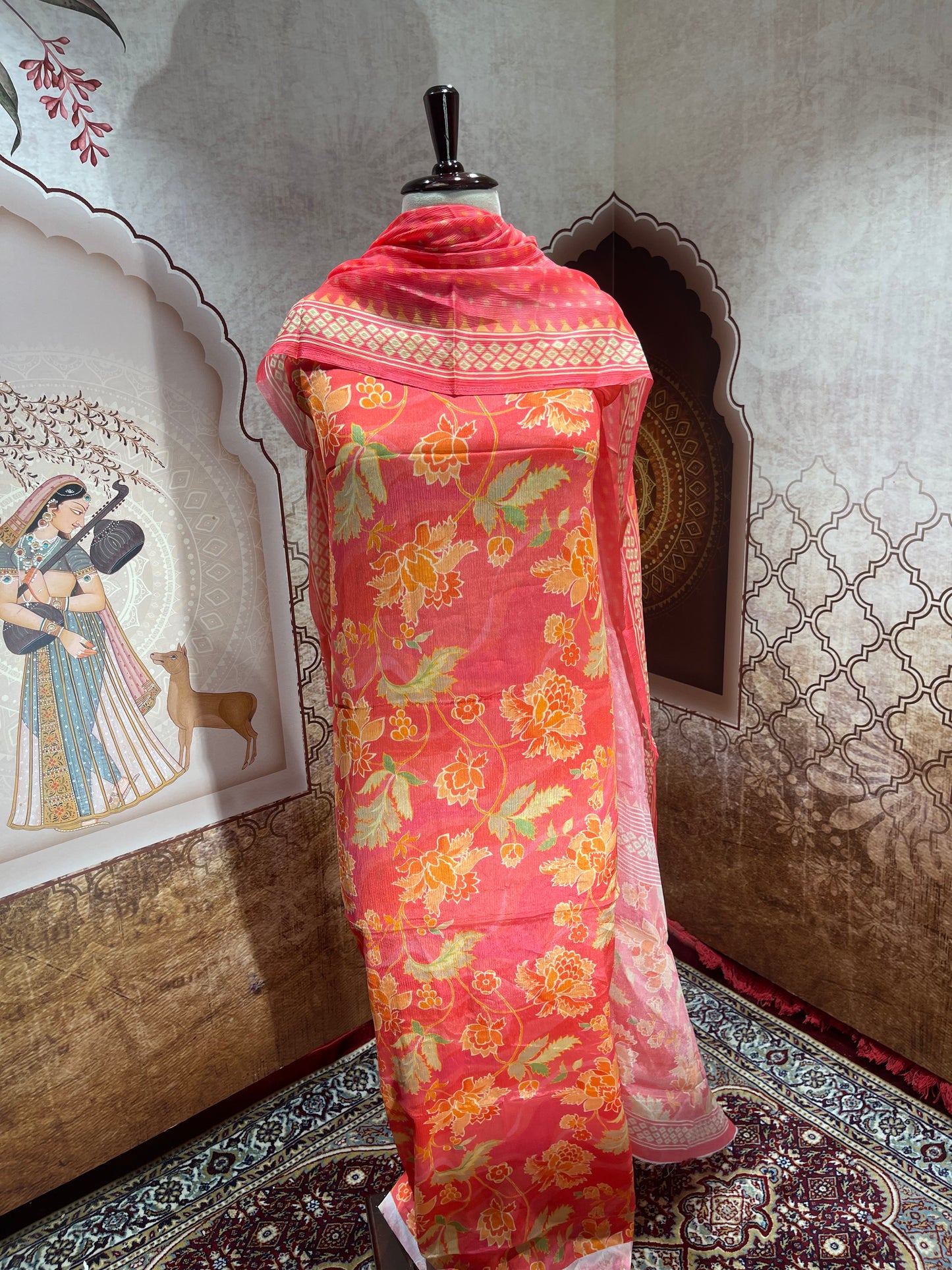 Chinon Chiffon Suits with Dupatta