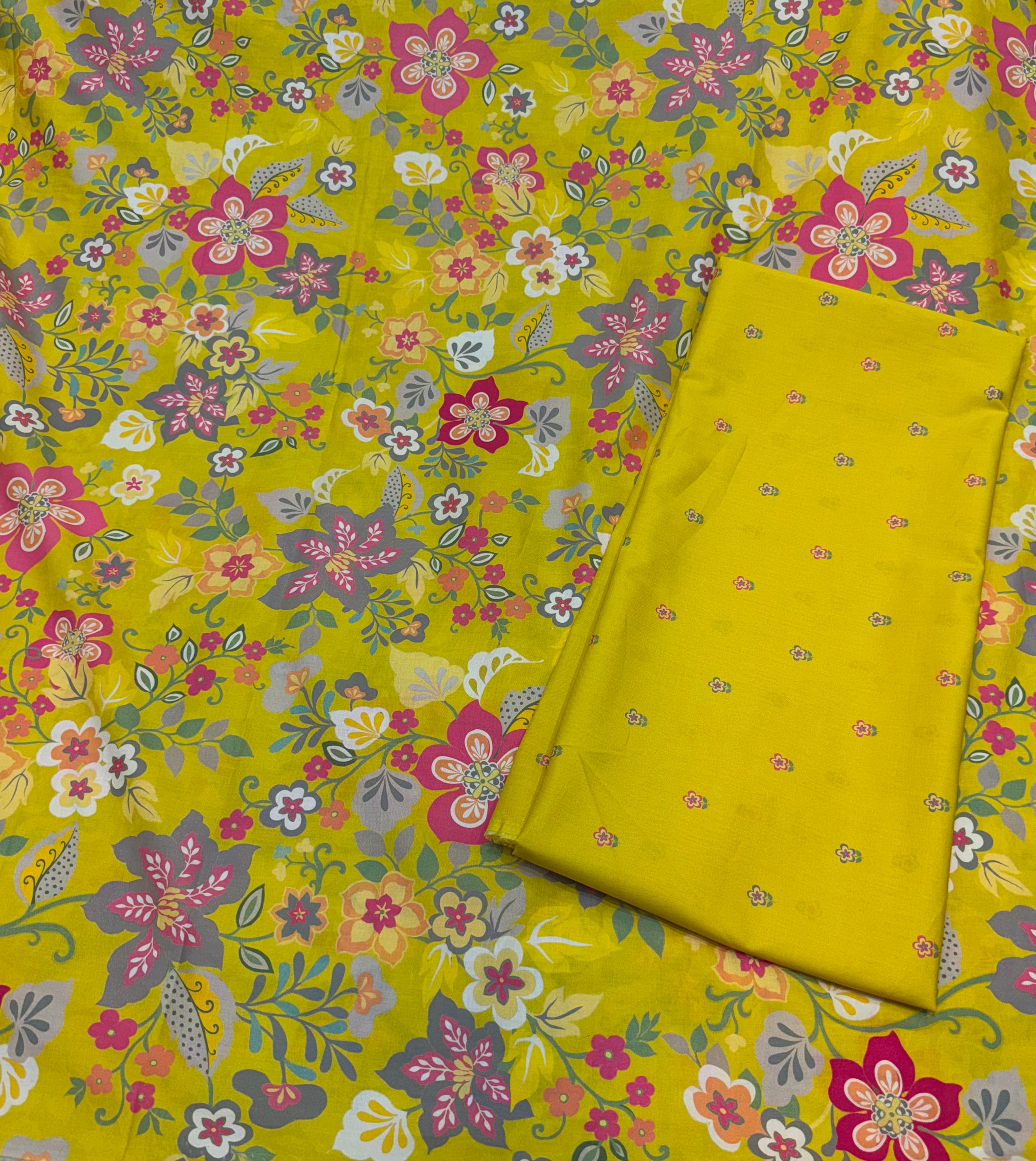 Cotton Print Unstitched Suit