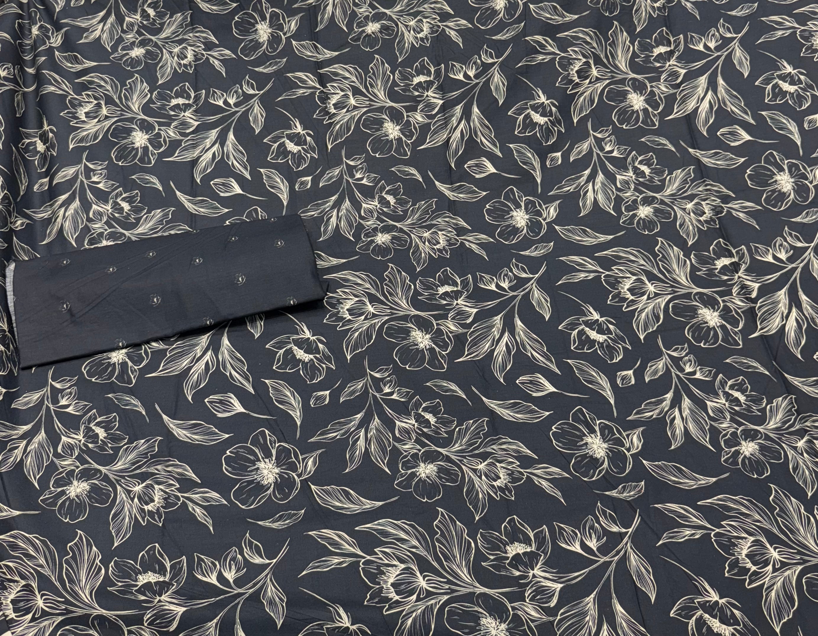 Cotton Print Unstitched Suit
