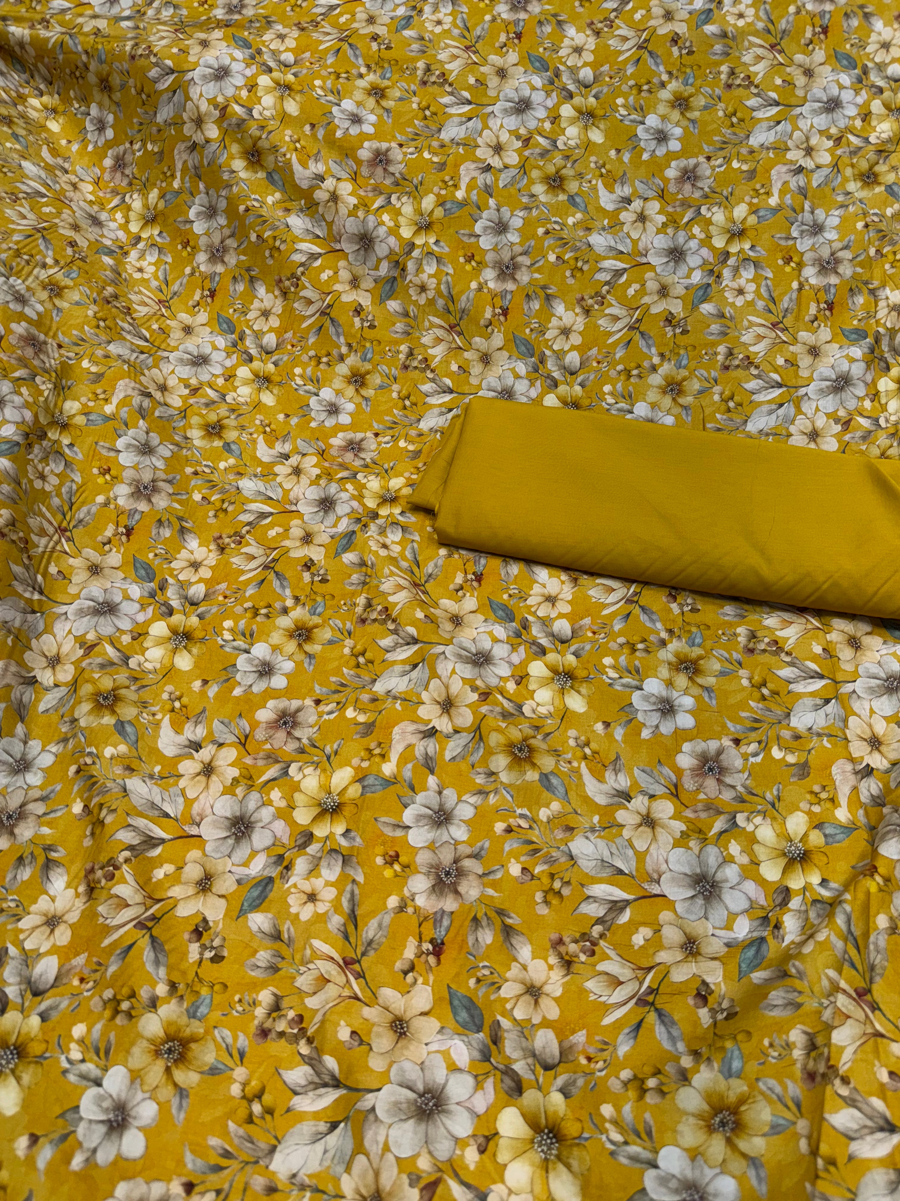 Cotton Print Unstitched Suit