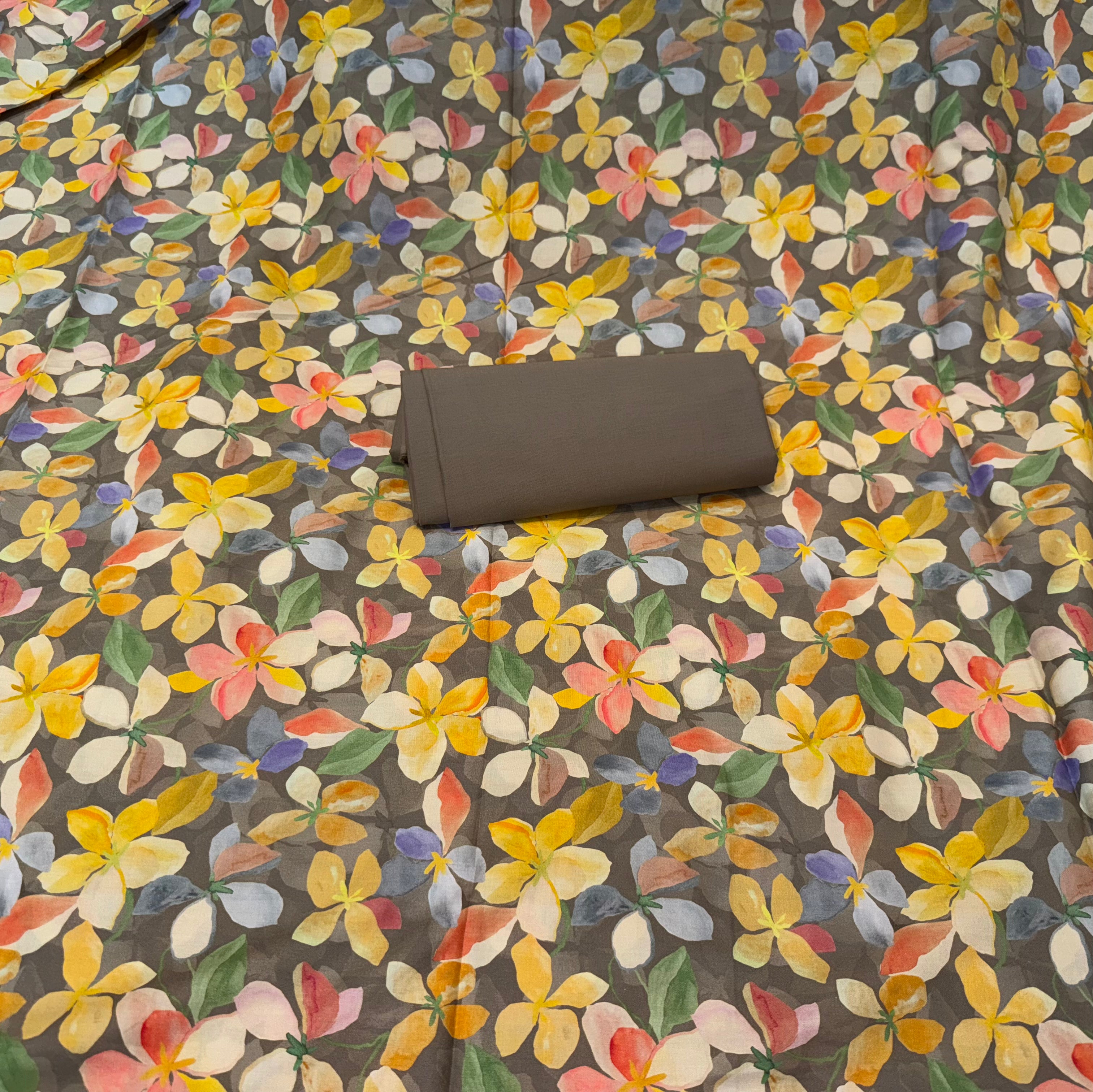 Cotton Print Unstitched Suit