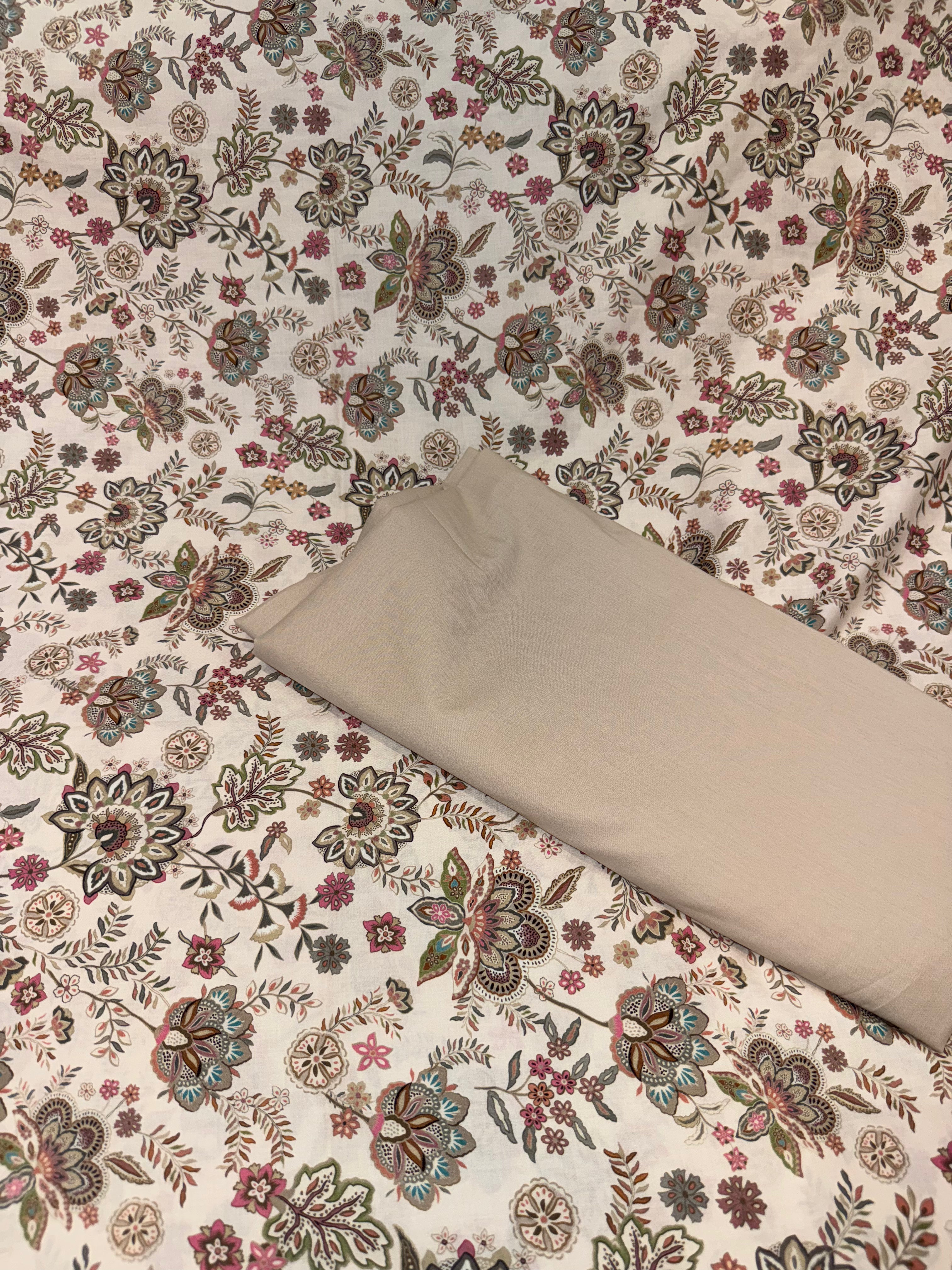 Cotton Print Unstitched Suit