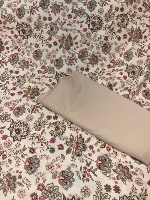 Cotton Print Unstitched Suit