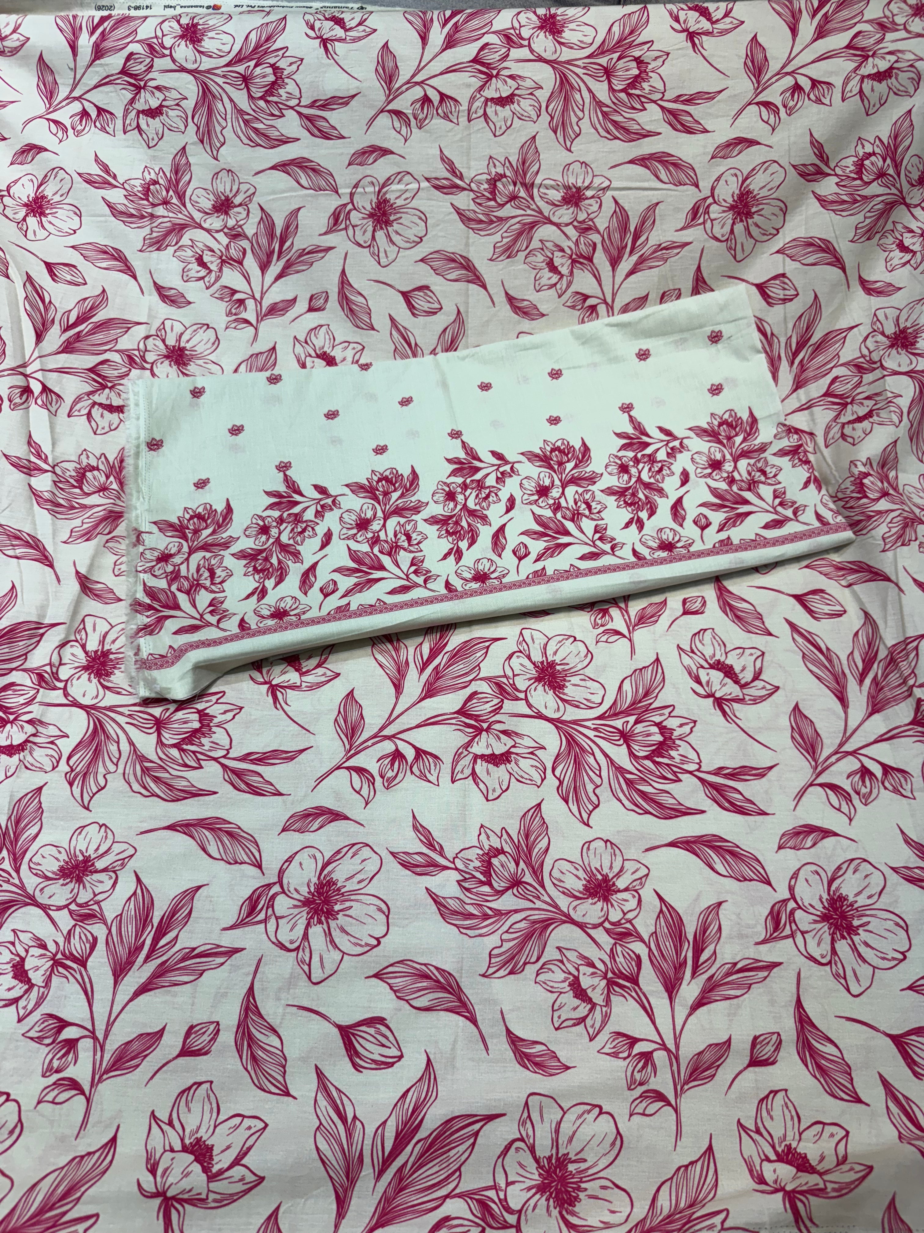Cotton Print Unstitched Suit