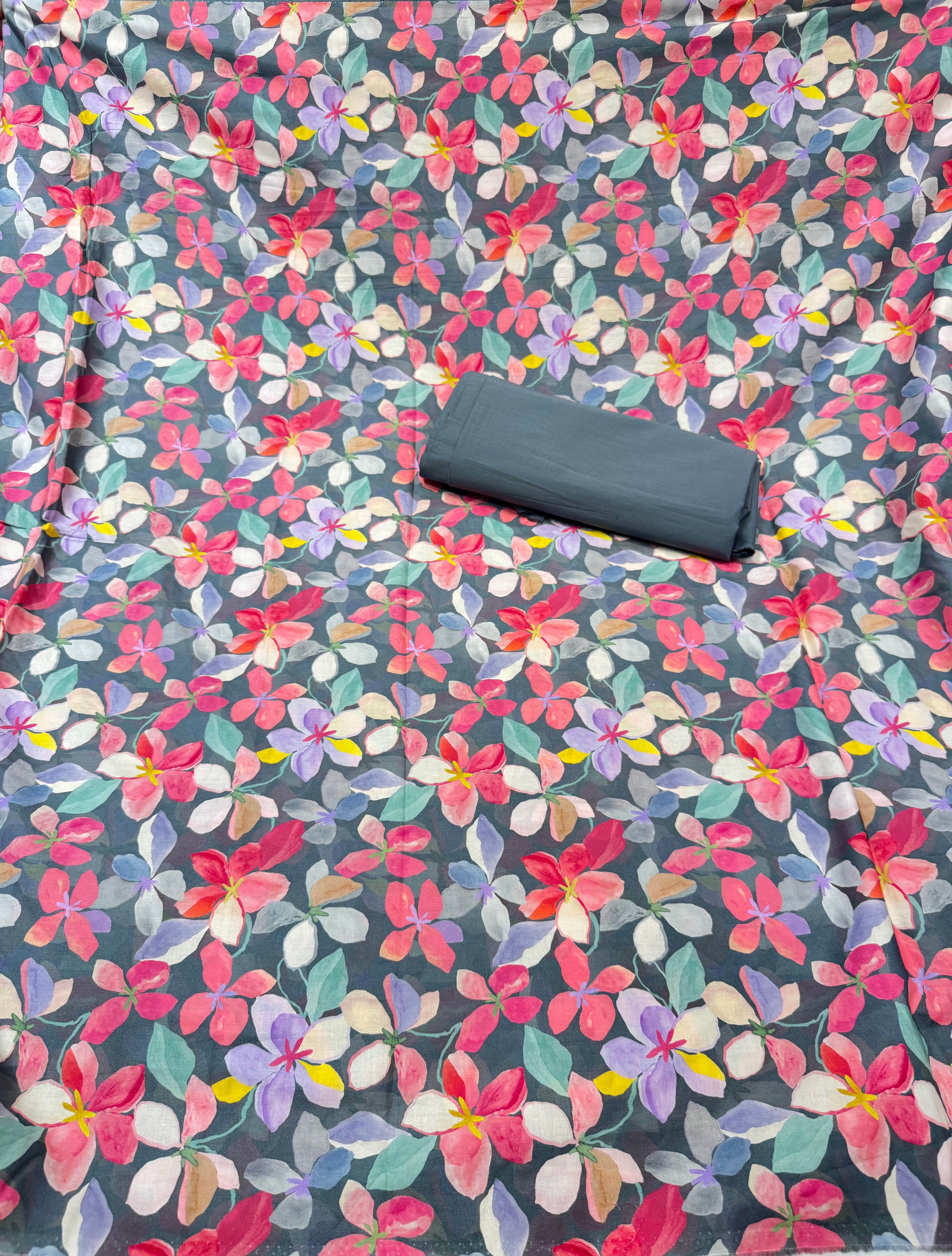 Cotton Print Unstitched Suit