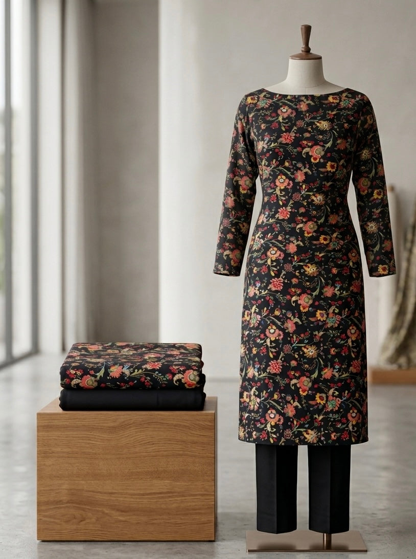 Cotton Print Unstitched Suit