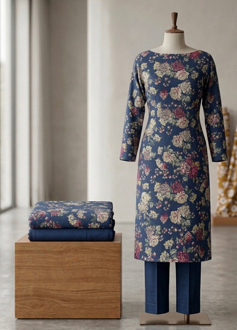 Cotton Print Unstitched Suit