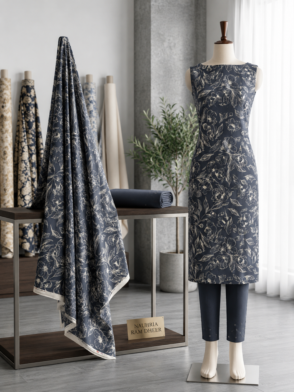 Cotton Print Unstitched Suit