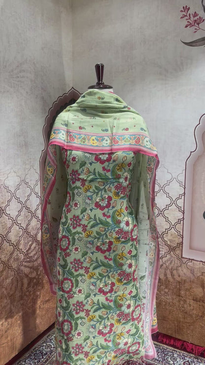 Chinon Chiffon suit with Dupatta