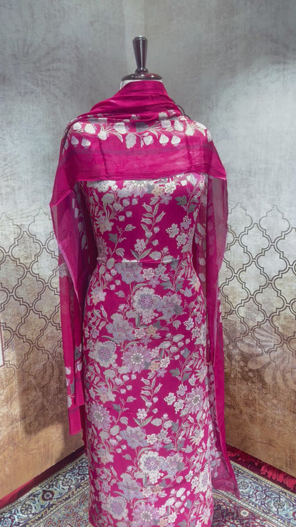 Chinon Chiffon Suits with Dupatta
